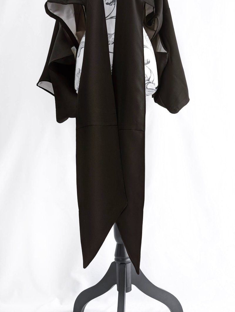 画像11: 【丸に木瓜紋】ロングカラーリボンジャケット (11)