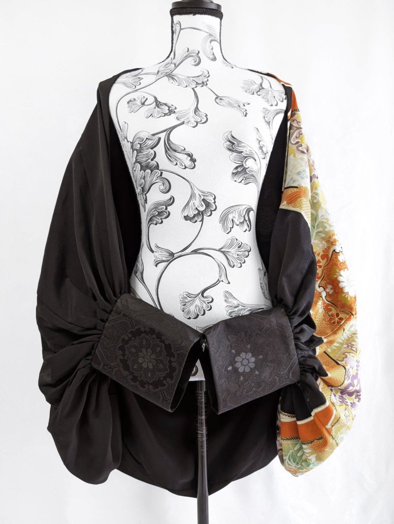 画像14: 【金駒華紋】黒留袖ビッグシルエットマーガレット (14)