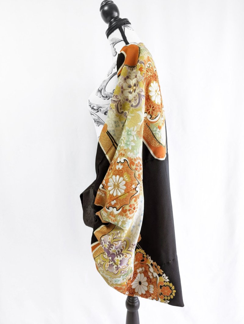 画像16: 【金駒華紋】黒留袖ビッグシルエットマーガレット (16)