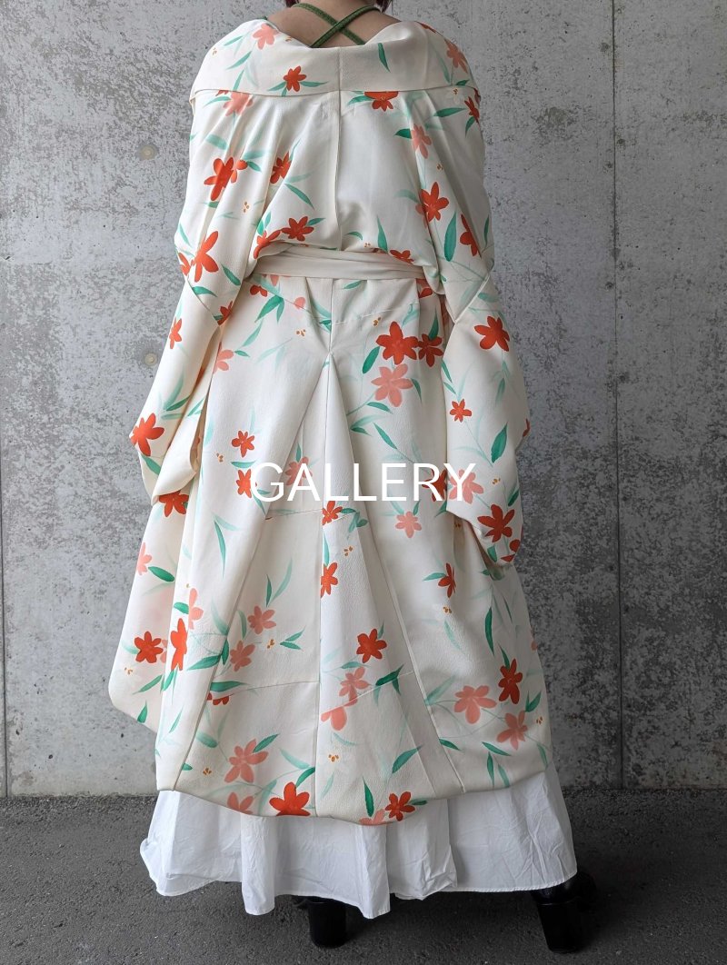 画像5: 【紅花小紋】バルーンロングガウン (5)