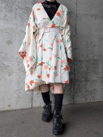 画像3: 【紅花小紋】バルーンロングガウン (3)