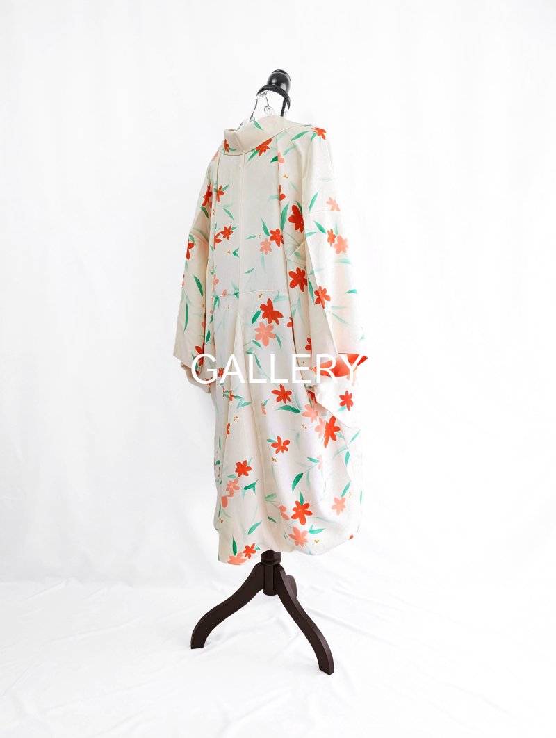 画像13: 【紅花小紋】バルーンロングガウン (13)