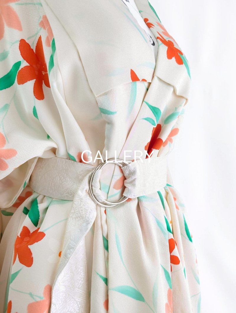 画像21: 【紅花小紋】バルーンロングガウン (21)