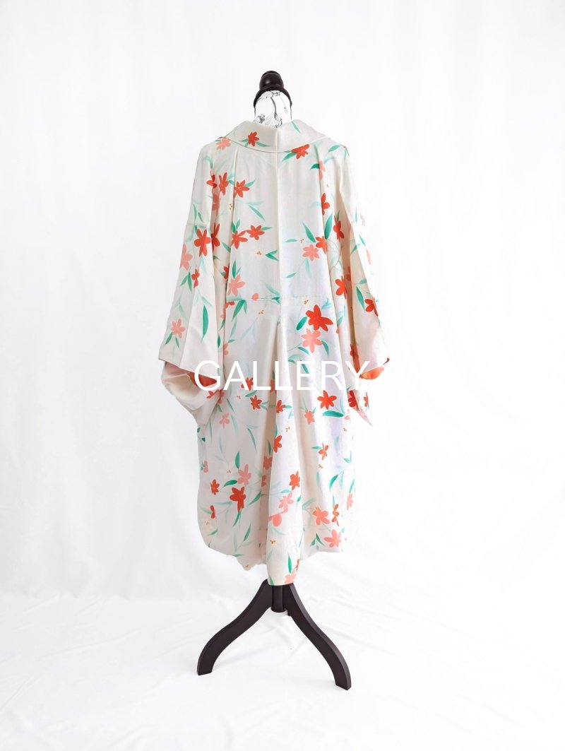 画像11: 【紅花小紋】バルーンロングガウン (11)