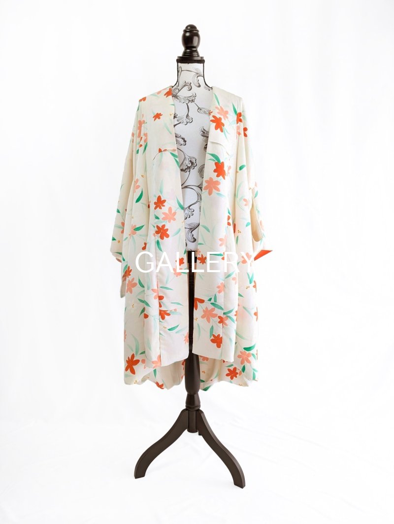 画像6: 【紅花小紋】バルーンロングガウン (6)