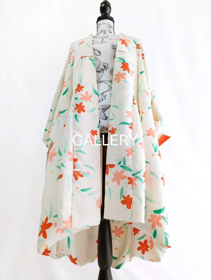 画像7: 【紅花小紋】バルーンロングガウン (7)