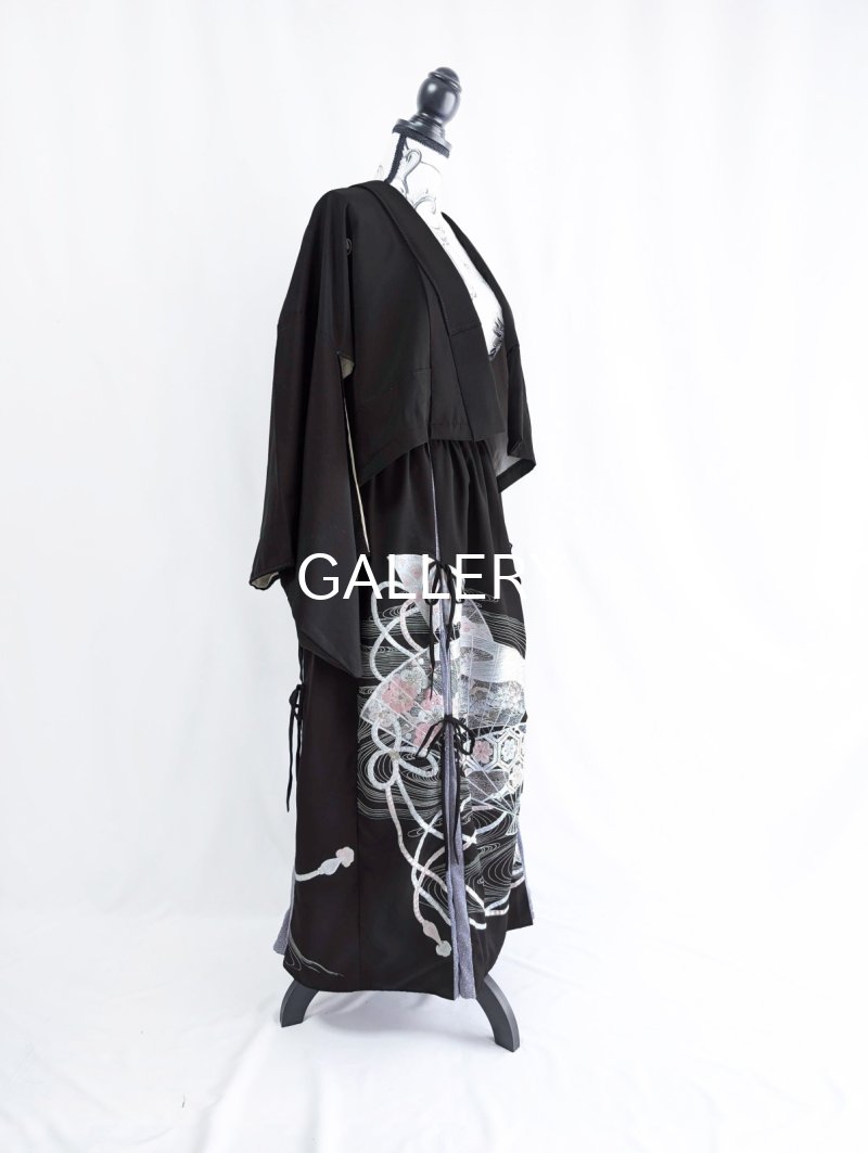 画像31: 【扇面流水文様×淡藤色】黒留袖スカートセットアップ (31)