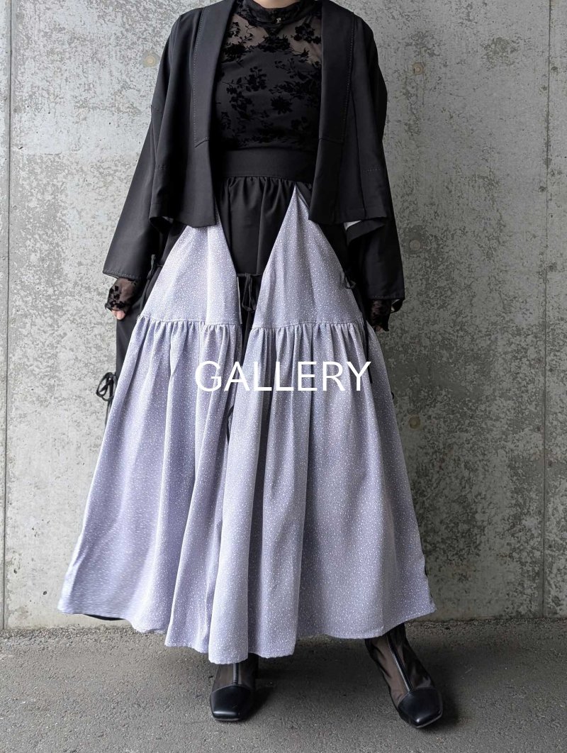 画像7: 【扇面流水文様×淡藤色】黒留袖スカートセットアップ (7)