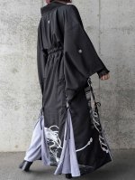 画像6: 【扇面流水文様×淡藤色】黒留袖スカートセットアップ (6)