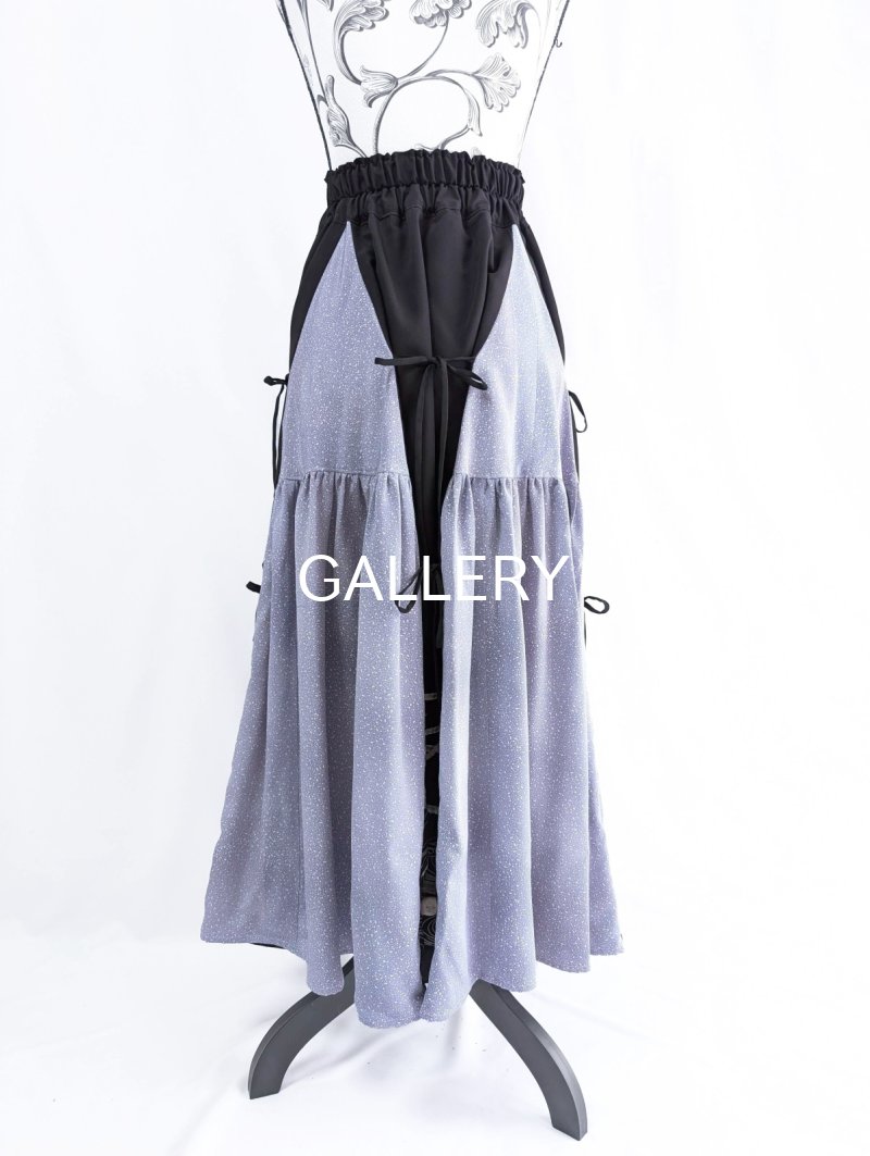 画像22: 【扇面流水文様×淡藤色】黒留袖スカートセットアップ (22)