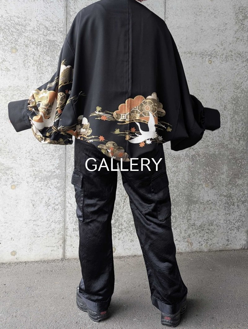 画像6: 【笠松×敷き松葉×飛鶴】黒留袖マーガレット (6)