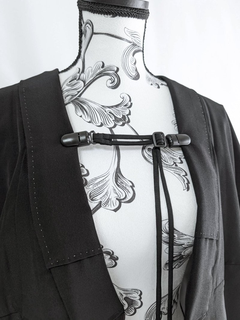 画像11: 【梅×刺繍立ち鶴】黒留袖ガウン＆アームカバー (11)