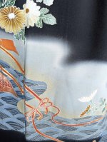 画像19: 【金駒×菊×御所車文様】黒留袖オーバースカート (19)
