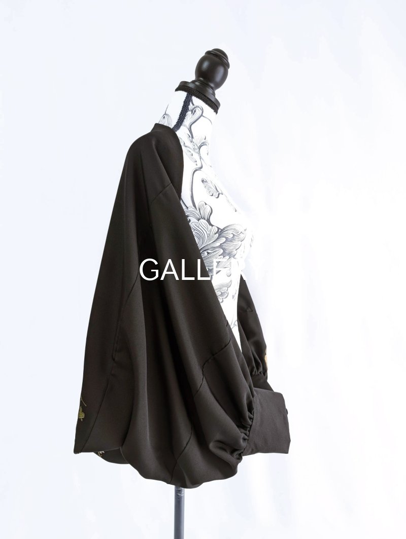 画像14: 【笠松×敷き松葉×飛鶴】黒留袖マーガレット (14)