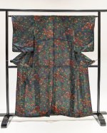 画像1: 鮮やか草花【袷着物】 (1)