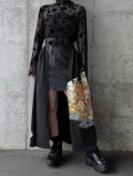 画像3: 【金駒×菊×御所車文様】黒留袖オーバースカート (3)
