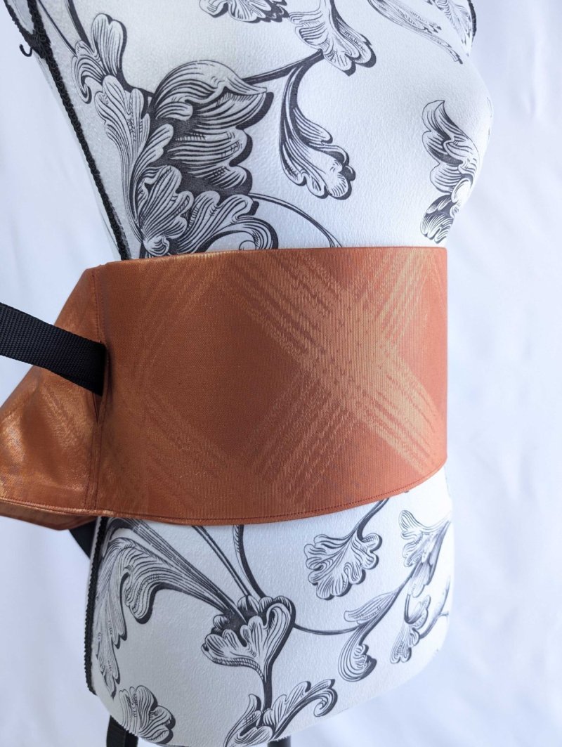 画像9: 帯ベルト【オレンジ×煌びやかチェック柄】 (9)