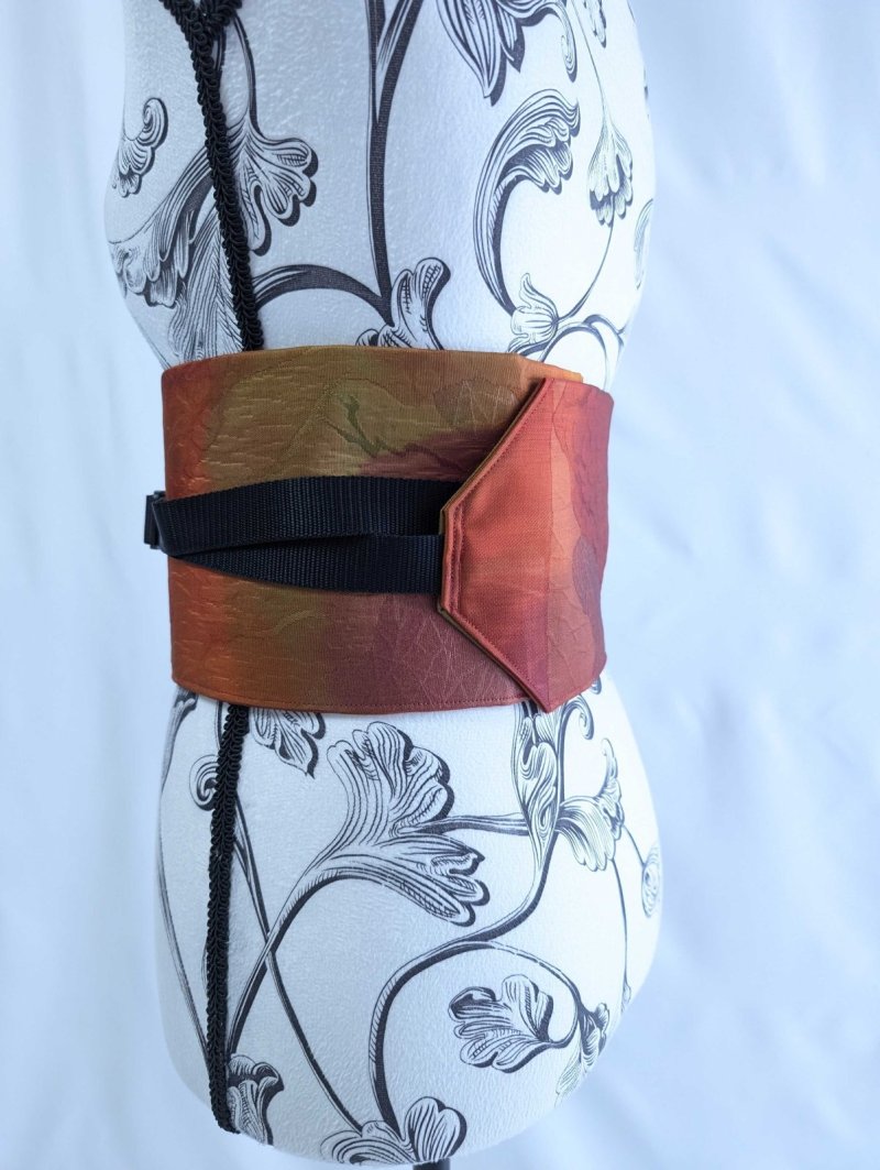 画像4: 帯ベルト【暖色×暈し×ふくれ織り】 (4)