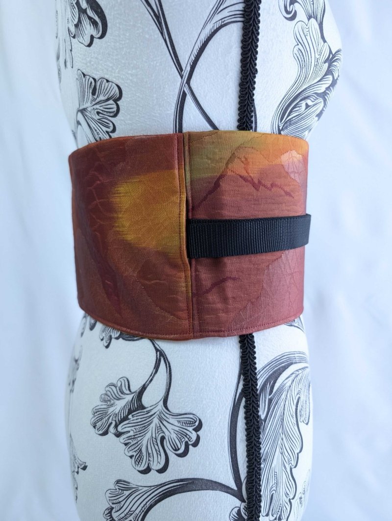 画像6: 帯ベルト【暖色×暈し×ふくれ織り】 (6)