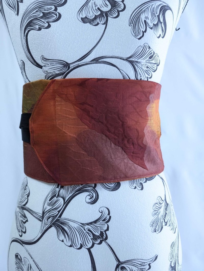 画像5: 帯ベルト【暖色×暈し×ふくれ織り】 (5)