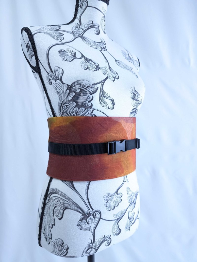 画像7: 帯ベルト【暖色×暈し×ふくれ織り】 (7)