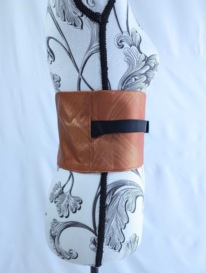 画像6: 帯ベルト【オレンジ×煌びやかチェック柄】 (6)