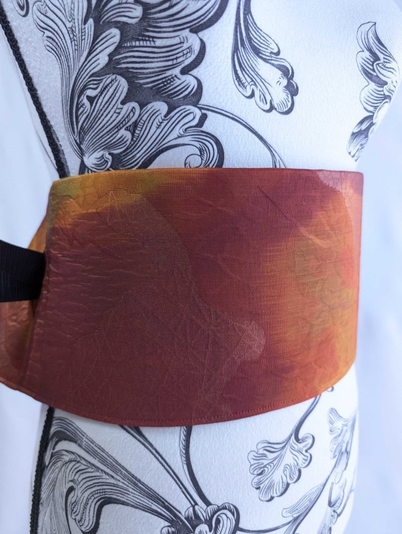 画像9: 帯ベルト【暖色×暈し×ふくれ織り】 (9)