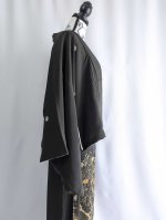 画像18: 【金駒×梅竹文様×黒橡色】黒留袖ラップスカートセットアップ (18)
