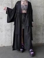 画像2: 【中陰蔦紋】黒紋付クラゲガウン (2)
