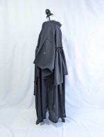 画像14: 【中陰蔦紋】黒紋付クラゲガウン (14)