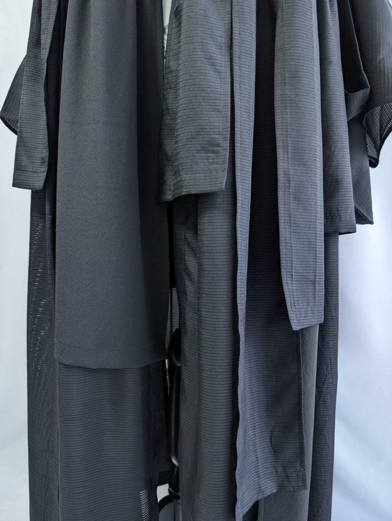 画像10: 【中陰蔦紋】黒紋付クラゲガウン (10)