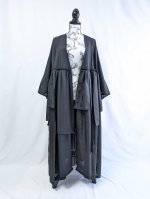 画像7: 【中陰蔦紋】黒紋付クラゲガウン (7)