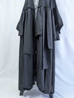 画像9: 【中陰蔦紋】黒紋付クラゲガウン (9)
