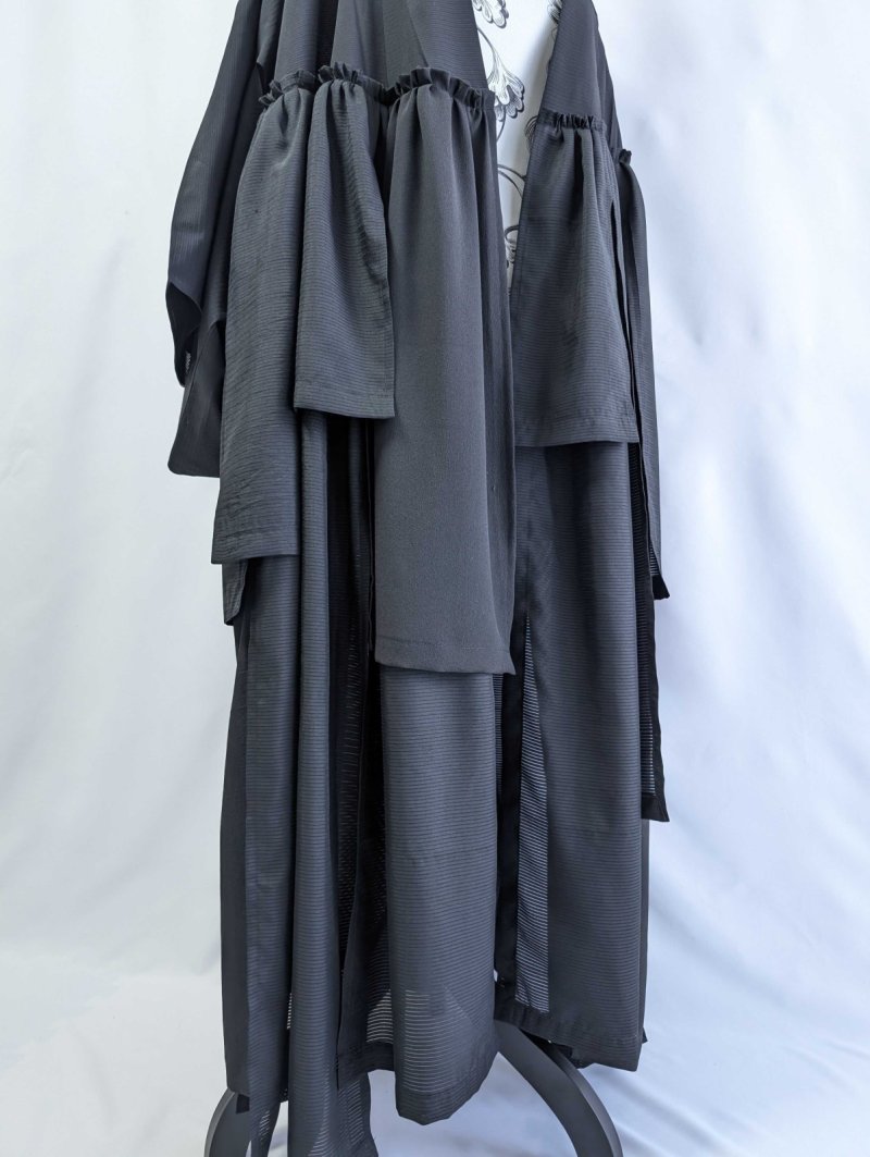 画像22: 【中陰蔦紋】黒紋付クラゲガウン (22)