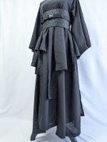 画像25: 【中陰蔦紋】黒紋付クラゲガウン (25)