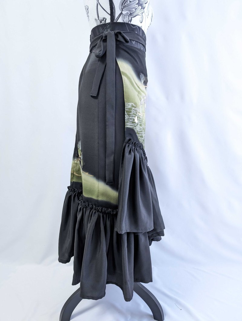 画像17: 【松に文箱文様】黒留袖マーメイドラップスカート (17)