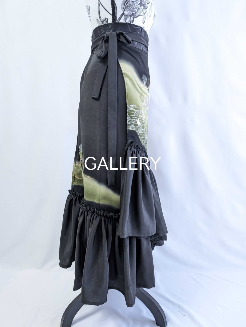 画像17: 【松に文箱文様】黒留袖マーメイドラップスカート (17)