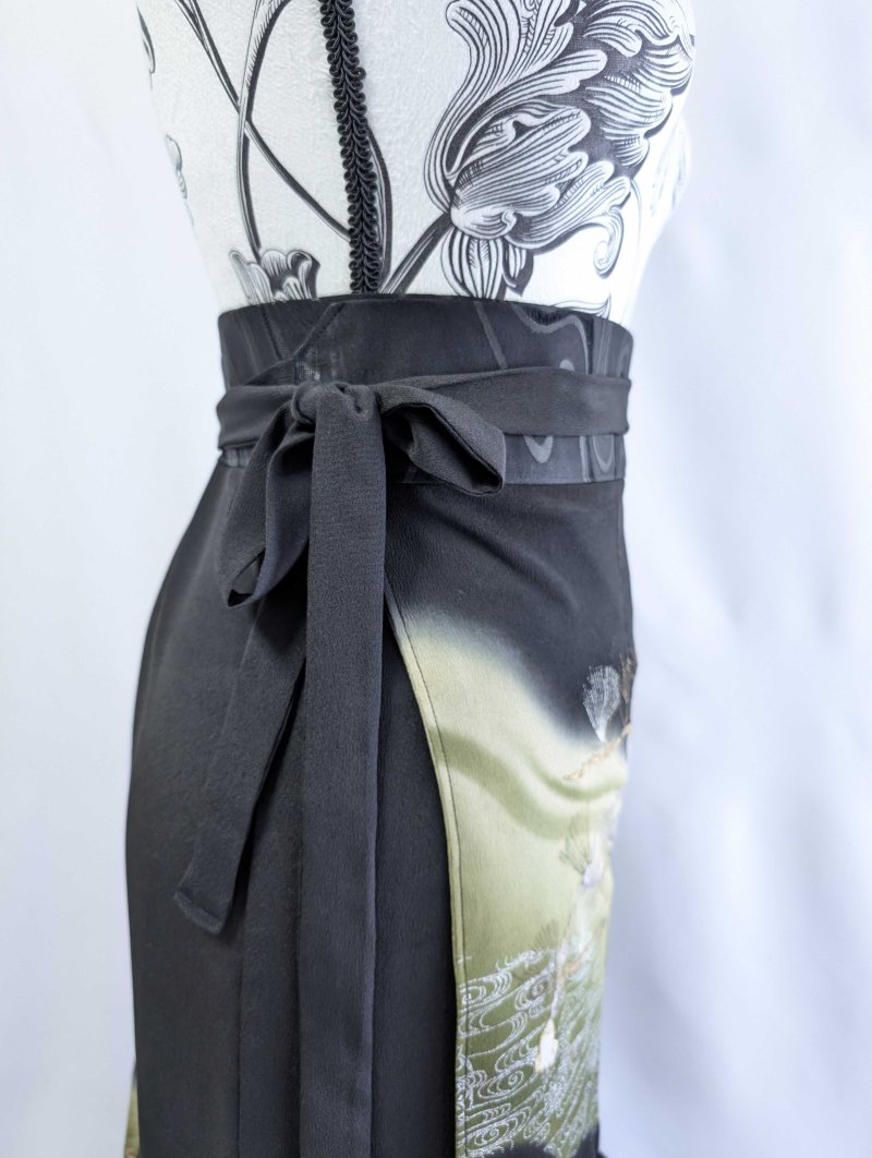 画像19: 【松に文箱文様】黒留袖マーメイドラップスカート (19)