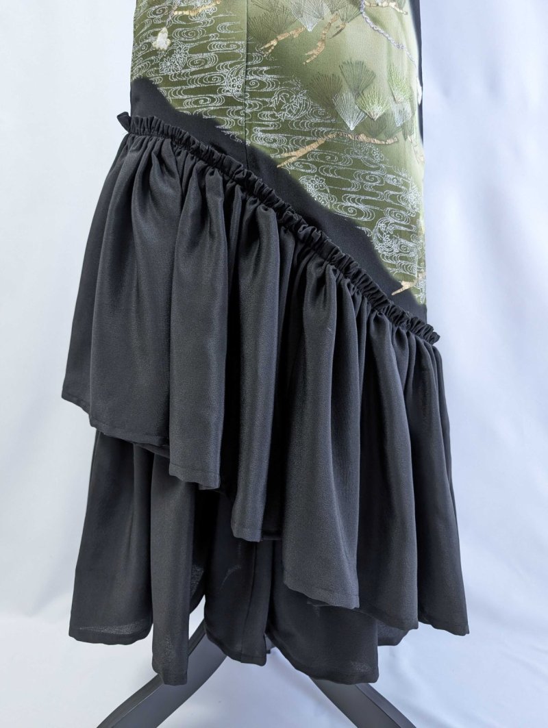 画像6: 【松に文箱文様】黒留袖マーメイドラップスカート (6)