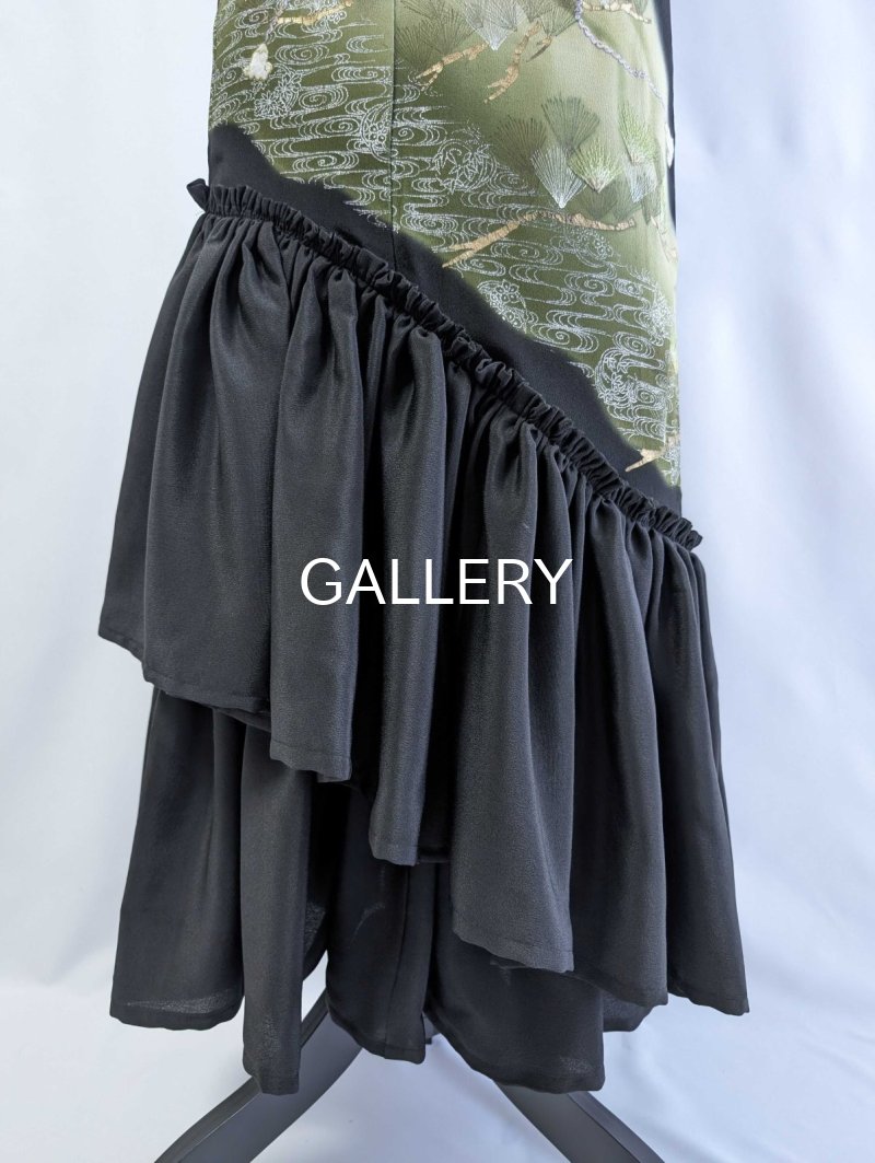画像6: 【松に文箱文様】黒留袖マーメイドラップスカート (6)
