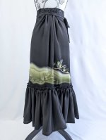 画像13: 【松に文箱文様】黒留袖マーメイドラップスカート (13)