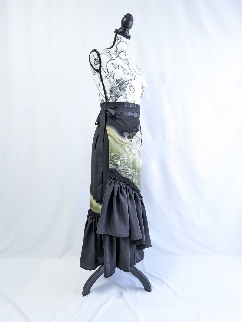 画像20: 【松に文箱文様】黒留袖マーメイドラップスカート (20)