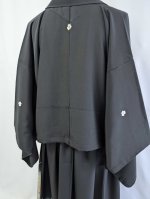画像15: 【片喰紋×流水に竹や葦】落款付き黒留袖オーバースカートセットアップ (15)