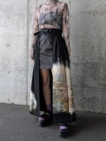 画像7: 【片喰紋×流水に竹や葦】落款付き黒留袖オーバースカートセットアップ (7)
