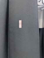 画像25: 【片喰紋×流水に竹や葦】落款付き黒留袖オーバースカートセットアップ (25)