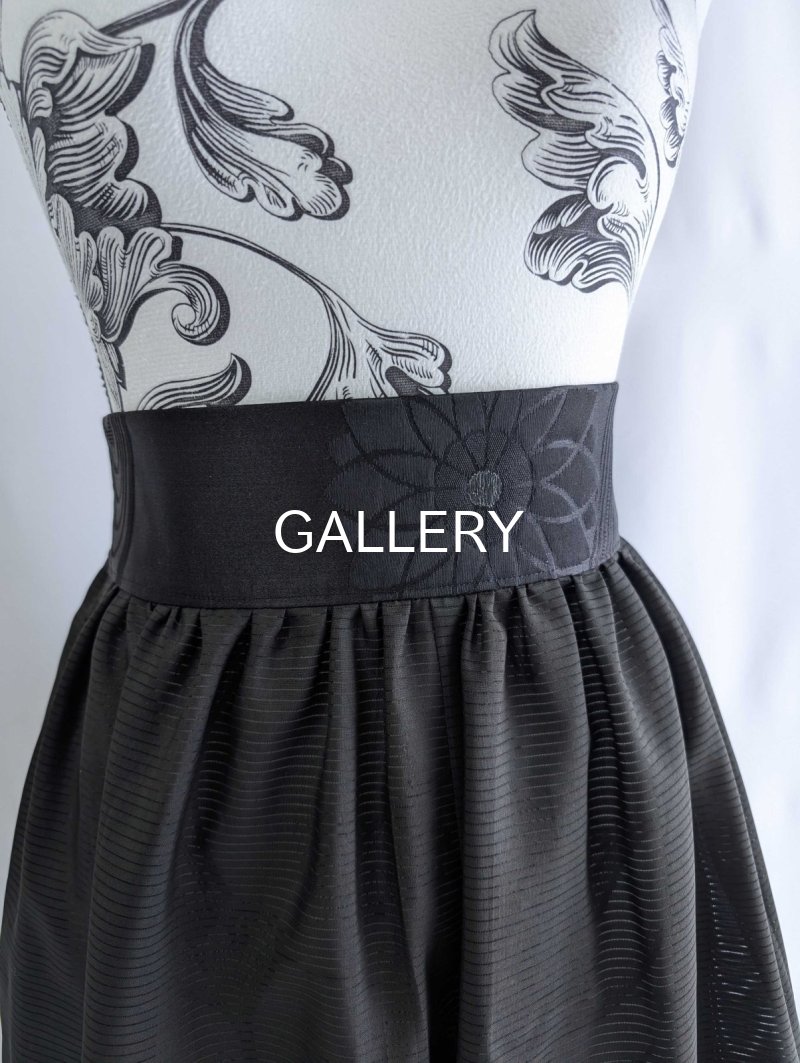 画像18: 【丸に立ち沢瀉紋】黒紋付ワイドパンツセットアップ (18)