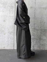 画像6: 【丸に立ち沢瀉紋】黒紋付ワイドパンツセットアップ (6)