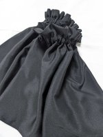 画像12: 【抱き茗荷紋×菊重ね】黒留袖ワンピース＆フリルスリーブ (12)
