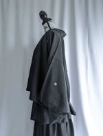 画像26: 【違い鷹の羽紋】黒紋付フリルティアードラップスカートセットアップ (26)
