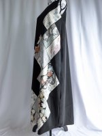 画像15: 【抱き茗荷紋×菊重ね】黒留袖ワンピース＆フリルスリーブ (15)